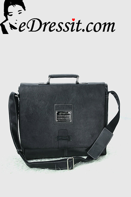 Cuir  Sac à Bandoulière de l'Homme Sac Epaule Noire