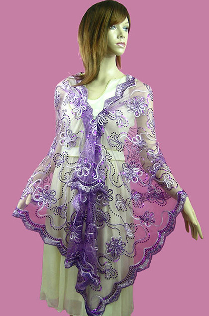 Purple Shawl/Wrapa/Bolero