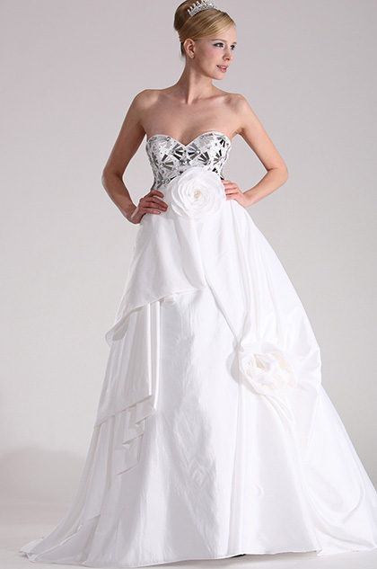 Elegant White Prom Gown