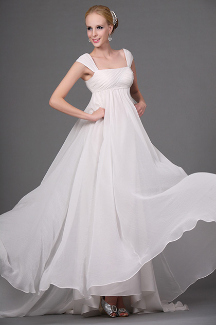 Classic White Evening Dress