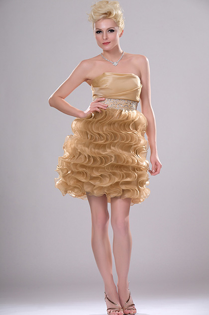 New Style Adoral Strapless Party Dress with Multiple Layers