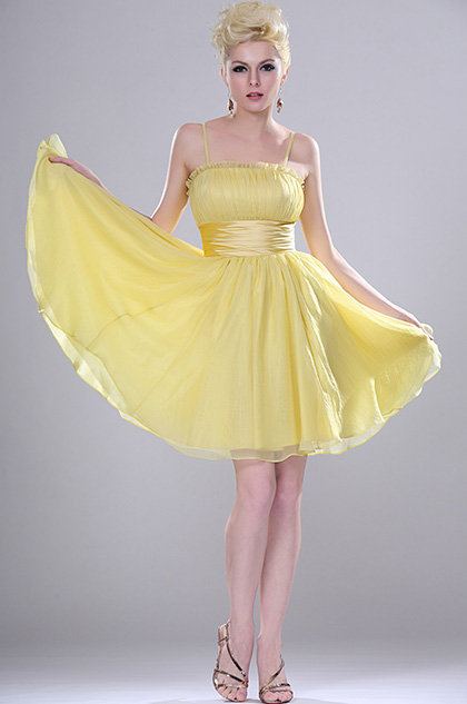 New Cute Yellow Party Dress