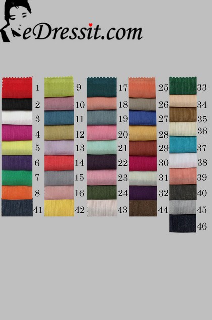 Diamond Pleated Chiffon Color Chart