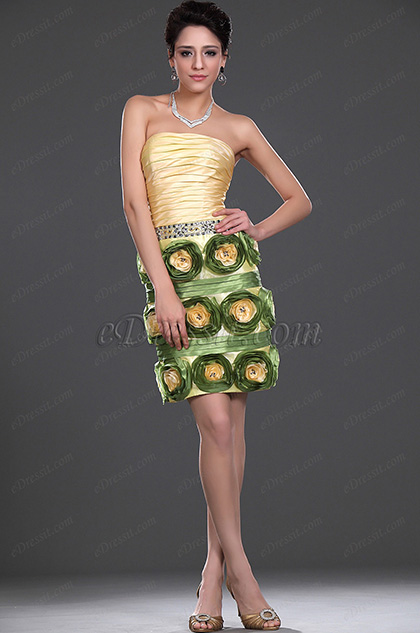 New Attractive Strapless Party Dress Cocktail Dress