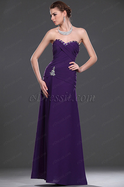 New Strapless Beaded Evening Dress Mother of the Bride Dress