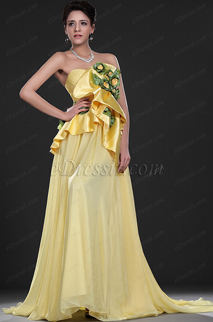 Hot Style Amazing Strapless Evening Dress Prom Gown