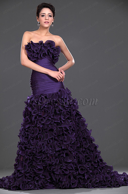 Luxury Strapless Prom Gown