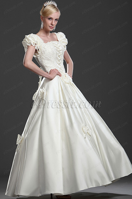 New Elegant Beaded Wedding Gown