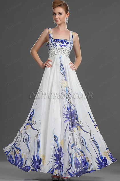 New Elegant 100% Silk Evening Dress