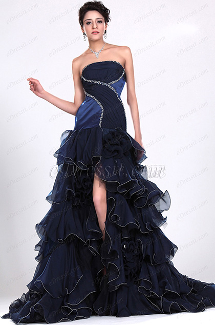 Alluring Strapless Prom Gown