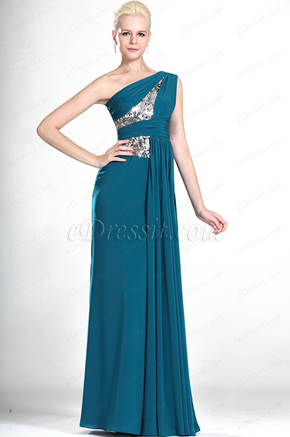 Gorgeous One Shoulder Evening Dress