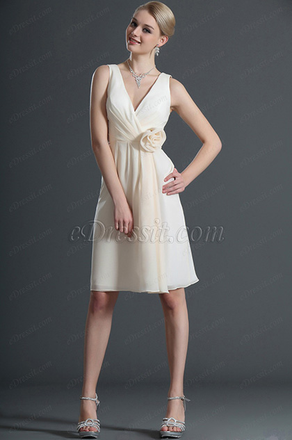 V-Cut Bridesmaid Dress Cocktail Dress Party Dress