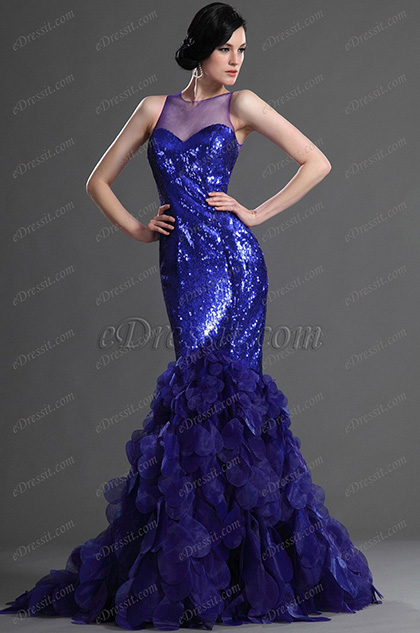 Wunderbar Blau Abend Kleid Studentenball Kleid