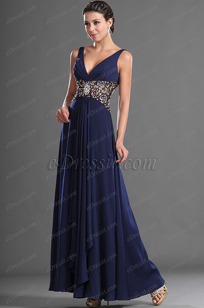 Charming V Cut Sexy Evening Dress