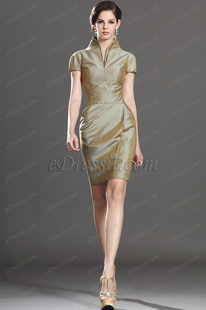 Stylish Short Sleeves Mother of the Bride Dress