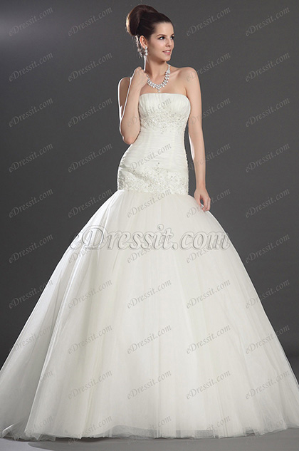 Fantastic Strapless Wedding Dress