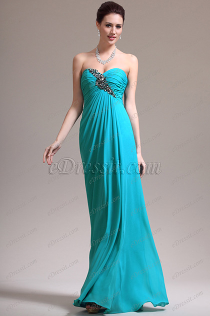 New Gorgeous Sweetheart Pleated Evening Dress