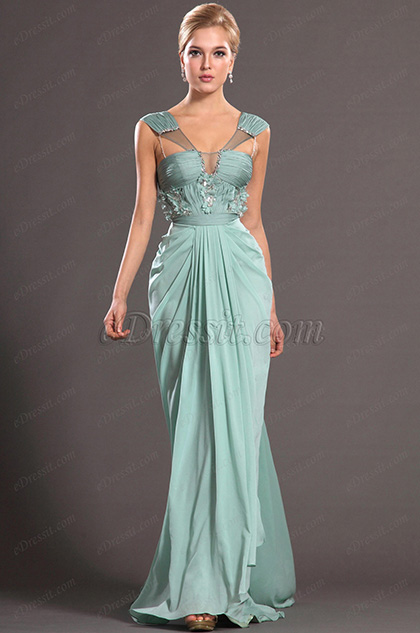 2013 S/S Fashion Show Stunning Green Evening Dress Prom Gown