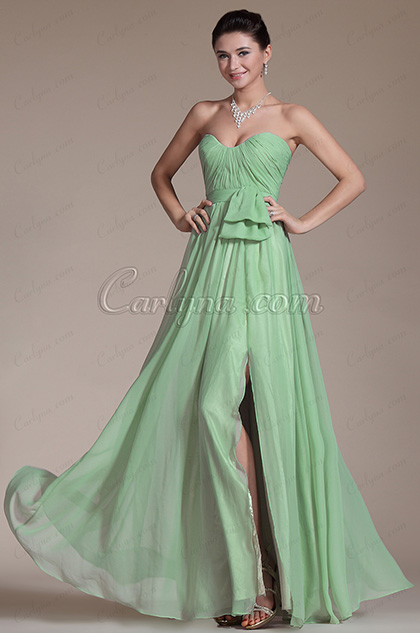 Strapless Sector Decoration Bridesmaid Dress Evening Dress