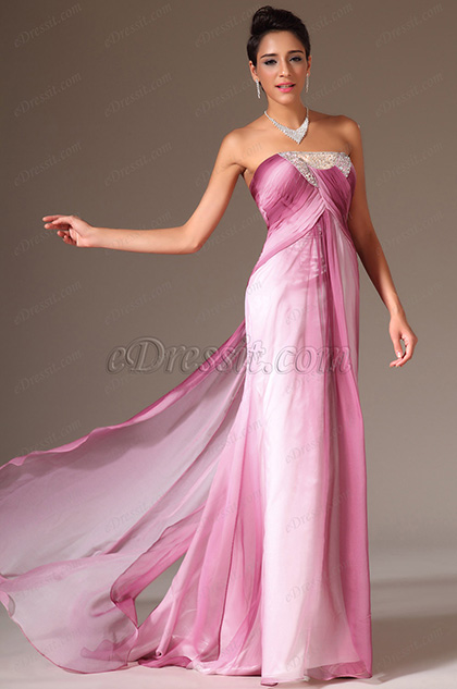 Stunning Strapless Beadings Prom Evening Dress