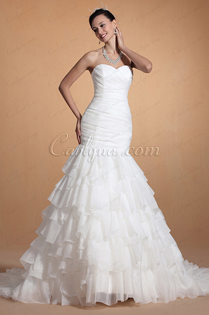 2014 Neu Schick Suessausschnitt Mermaid Hochzeit Kleid