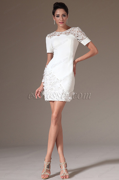 2014 Neu Overlace Jacquard Cocktail Kleid Tageskleid