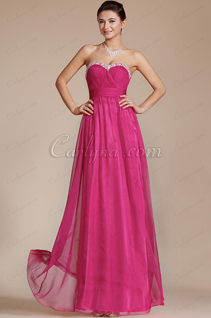 2014 Neu Charmant Rosa Süß Herz Ausschnitt Abendkleid / Brautjungfer Kleid