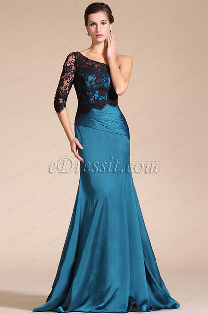 2014 Nuevo Elegante Overlace A-line Vestido de Noche