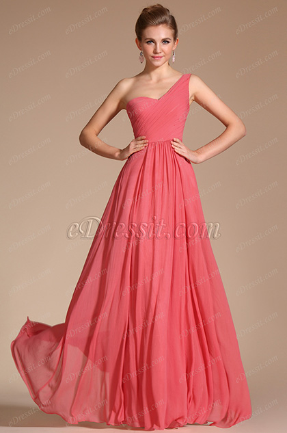 Amazing Stylish Single Shoulder Evening Dress Bridesmaid Dress