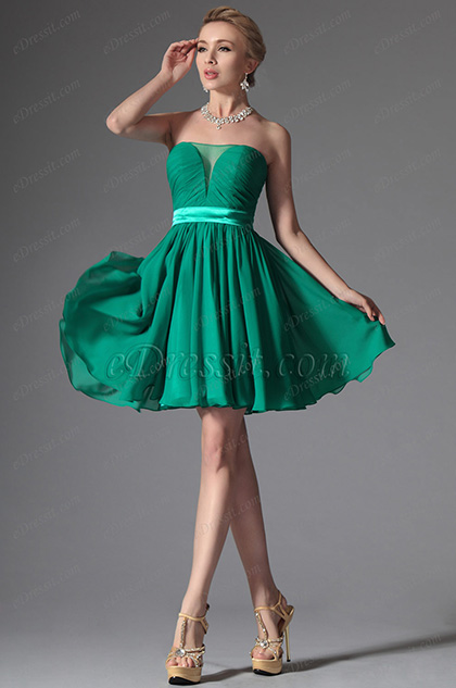 Lovely Strapless Cocktail Dress Party Dress