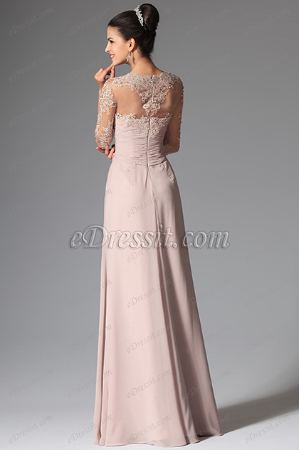 Classy Off White Lace Sleeveless A Line Long Evening Dress Formal Birthday Outfits SP1153 main image 0