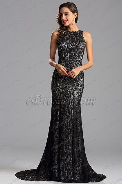 Sleeveless Overlace Long Formal Dress Evening Dress