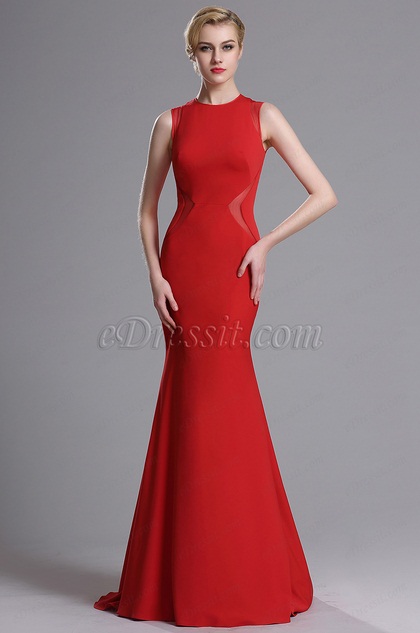 Elegant Sleeveless Mermaid Prom Evening Dress