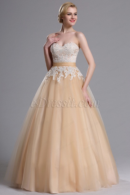 Sweetheart Neckline Applique Prom Party Dress