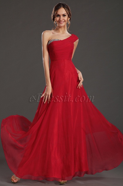 One Strap Formal Party Dress Prom Gown