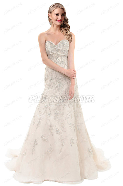 Strapless Sweetheart Mermaid Wedding Dress