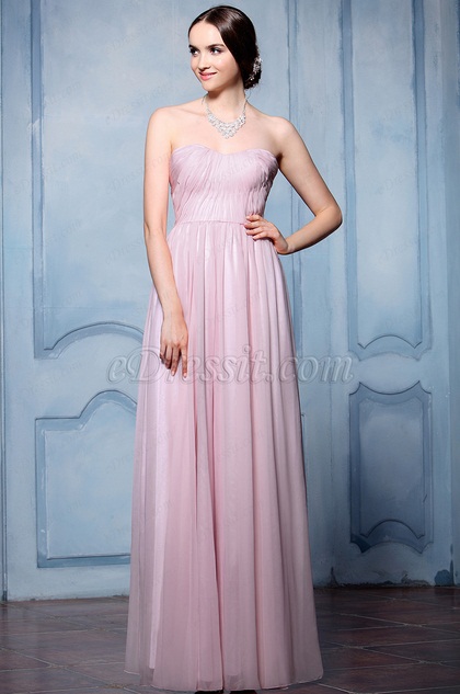 Purple Sweetheart Neckline Evening Dress