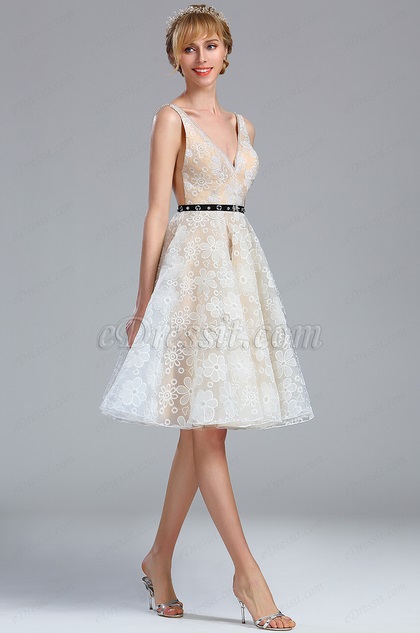 black lace dress with white collar Widow Lolita Lace Collared Babydoll Dress main image 1