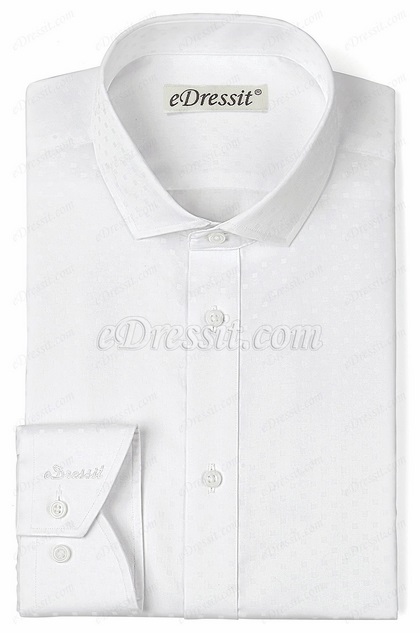 Custom White 100% Cotton Dress Shirt