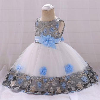 Embroidery Sleeveless Baby Dress Infant Dress