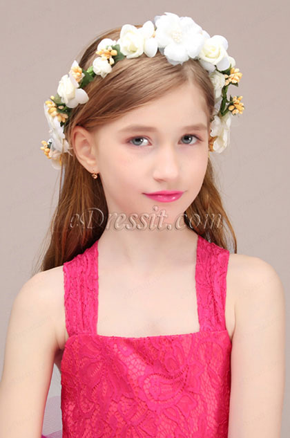 Floral Wreath Girl Headwear Hair Hoop