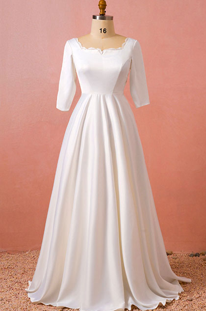 Elegantes kurzen Ärmeln Übergröß Kleid