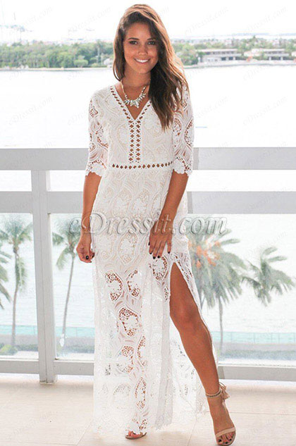 Sexy vestido de encaje vestido de día vestido de fiesta