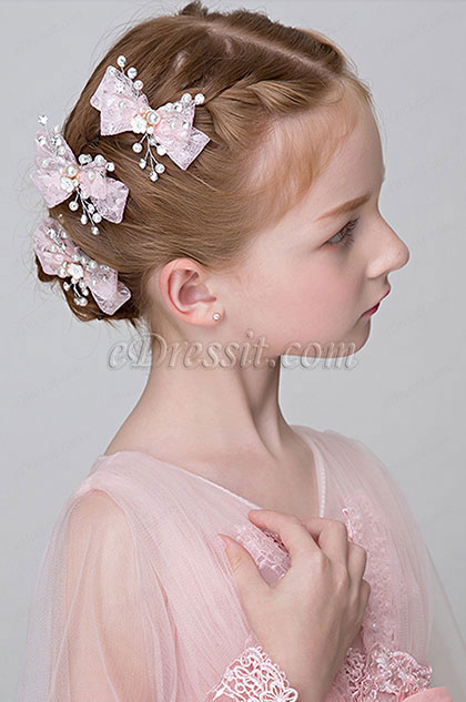 Sombrero de niña de abalorios con cuentas florales