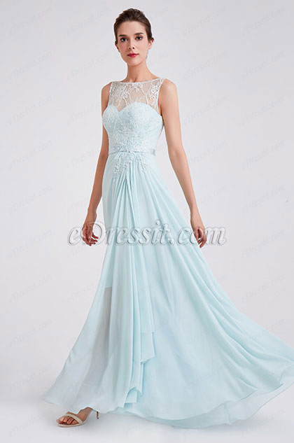 New Elegant A Line Chiffon Evening Party Dress