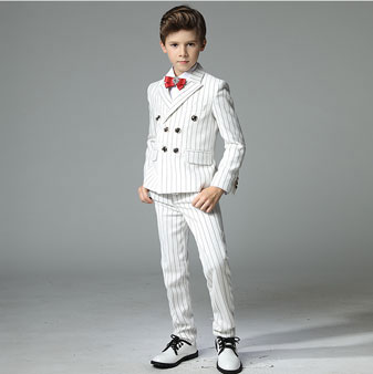 White Boys Suits Children Wedding Tuexdo