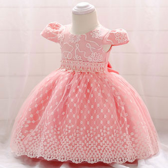 Pink Cap Sleeves Baby Dress