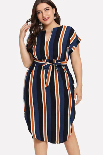 Plus Size Cap Sleeves Evening Dress Cocktail Dress