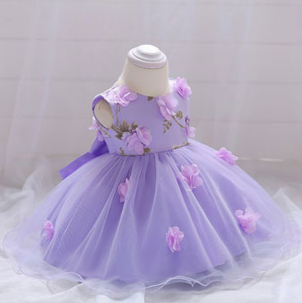 Round Neck Sleeveless Baby Dress Infant Dress