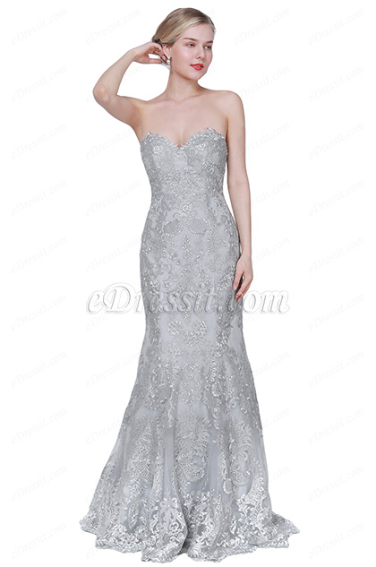 New Sweetheart Corset Embroidery Ball Evening Dress